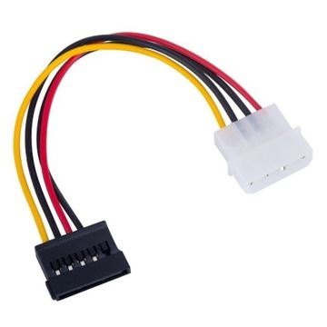 Adapter przejściówka zasilania MOLEX -> SATA 25cm