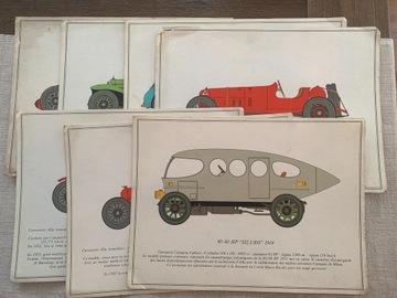 Unikatowe francuskie postery z samochodami z początku XXw PRL