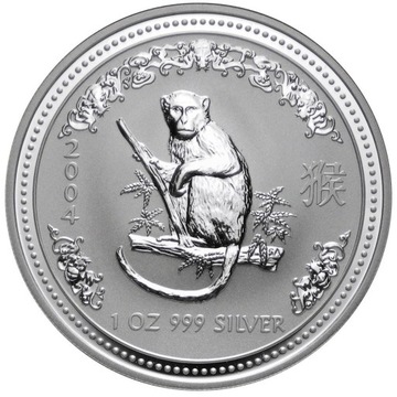 LUNAR I Rok małpy 2004 MONKEY Małpa 1oz 1$