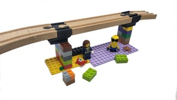 Adapter Lego System do torów i kolejek drewnianych