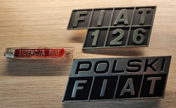 Pamiątki PRL-emblematy Fiat 126p