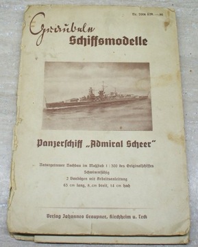 PLANY GRAUBELE SCHIFFSMODELLE ADMIRAL SCHEER 1940