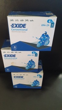 Akumulator Exide 6N4-2A 6V 4Ah 35A motocykl, kład 