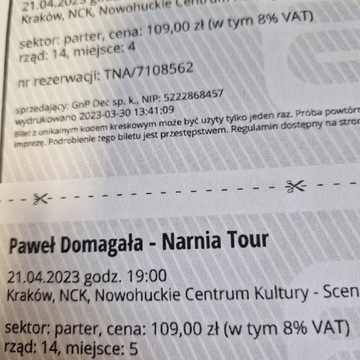 Bilety na koncert Paweł Domagaa Kraków 