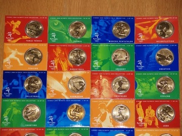 Komplet monet 5 AUD Olimpiada Sydney