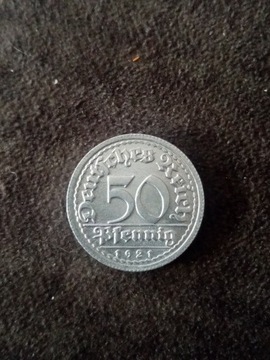 Niemcy-Weimar 50 pfennig 1921 G