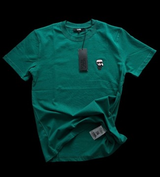 T-shirt męski zielony Karl rozmiar XXL