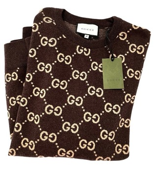 Sweter Gucci brązowy męski dostępne XL Nowy z metką