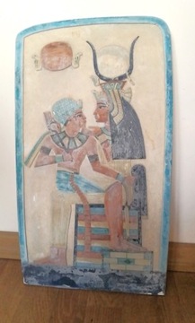 Płaskorzeźba hieroglify rękodzieło Egipt __UNIKAT 