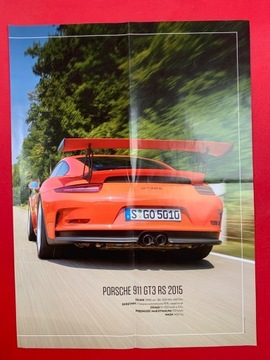 PLAKAT MOTORYZACYJNY PORSCHE 911 GT3 RS 2015 