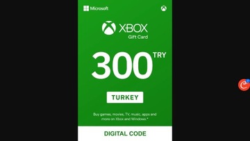 Xbox Live Gift Card 300TR Klucz Turcja/Turkey