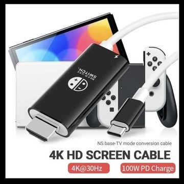 Adapter USB C- HDMI 4K Dock Nintendo Switch / OLED