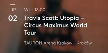 Travis Scott Bilet Kraków 02.07.2024