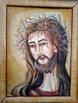 Wizerunek Pana Jezusa w koronie cierniowej - Olej