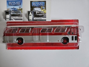 Autobus GM TDH-5301 (New York) 1/43 +WÓZ POLICYJNY