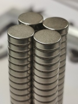 Magnes neodymowy walec/ tabletka 10x3 mm 10 sztuk