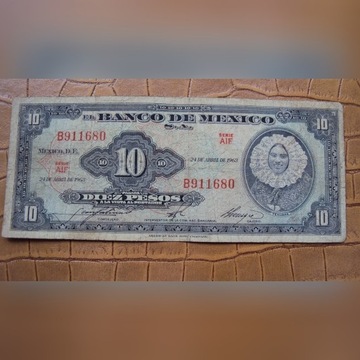 MEKSYK 10 Pesos 1963