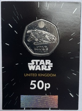 STAR WARS 50p Falcon Millenium 2024 ANGLIA UNC