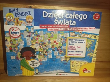 Gra puzzle dzieci całego świata 108 elementow
