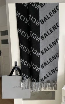 Szalik Balenciaga 100% wełna 