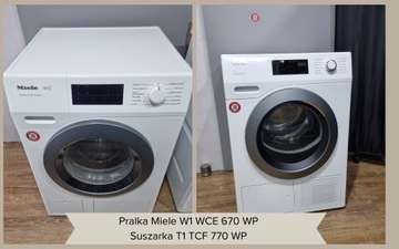 Zestaw AGD. Pralka Miele W1 WCE670+ suszarka T1