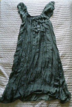 Jedwabna sukienka letnia włoska jedwab roz. L/XL