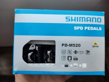 Pedały Shimano SPD PD-M520, bloki SM-SH51, nowe 