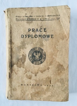 Książka Prace Dyplomowe 1939 Warszawa