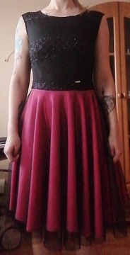 Sukienka czarno-różowa 