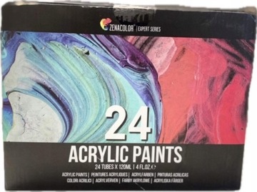 Farby akrylowe Zenacolor 24 szt. x 120 ml premium