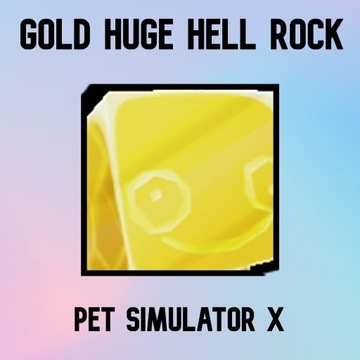 Gold Huge Hell Rock w grze Pet Simulator X