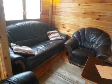 Skórzana kanapa i 2x skórzany fotel