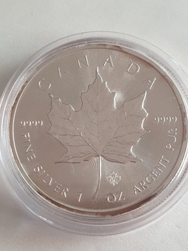 5 Dolar Canada Lisc Klonu Ag.1oz,2014r.