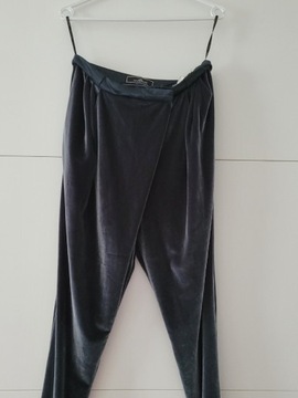 Malene Birger  faux Velvet trouser spodnie aksamit