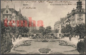 SZCZECIN Stettin Kaiser Wilhelm-Strasse mieszkańcy