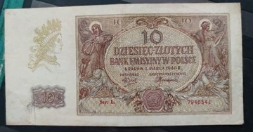 10 złotych 1940 seria L 1 marca