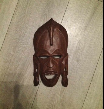 Maska drewniana afrykańska na ścianę