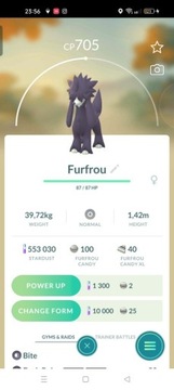 Sprzedam shiny Furfrou Pokemon go