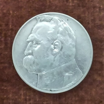 Srebrna moneta - Piłsudski 10 zł