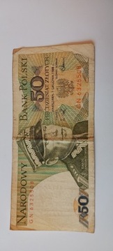 Banknot 50 zł rok 1988