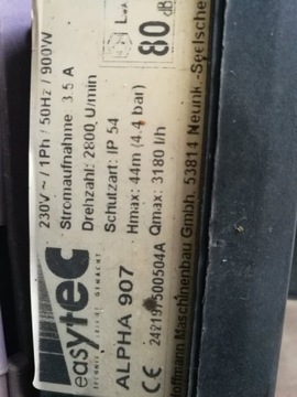Pompa ssąca Alpha 907  900 W ; 4,4 Bar 3180 l/h