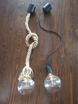 Lampa Zwis Pojedyncza / sznur jutowy