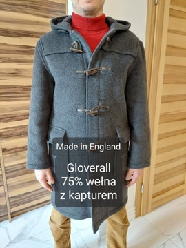 Płaszcz angielski budrysówka wełna Gloverall L-XL