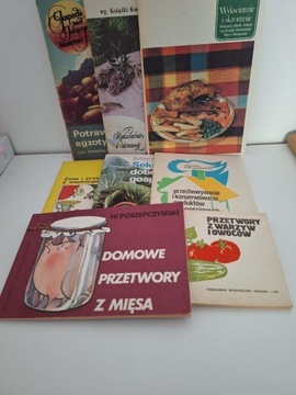 Książki:  kuchnia, zioła, przetwory - 8 książek