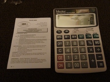 kalkulator VECTOR KAVE 008 + instrukcja