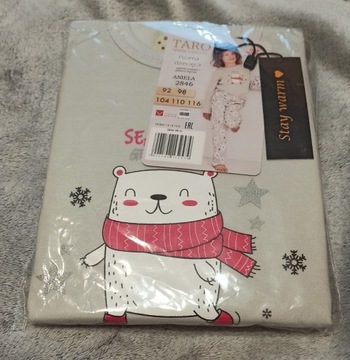Piżamka Taro 2846 dziecięca świąteczna piżama 98