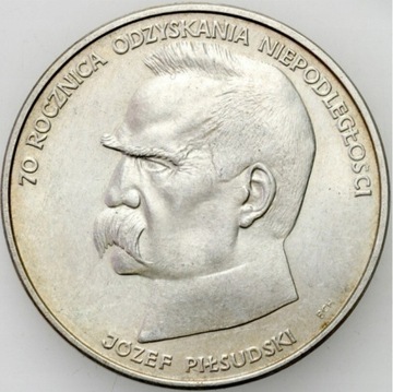 PRL - 50000 zł 1988 Józef Piłsudski - Srebro