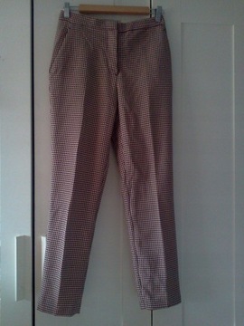 H&M spodnie cygaretki pepitka kratka 36 S 