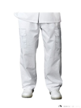 Spodnie medyczne białe, szpitalne LH HCL TRO r.L
