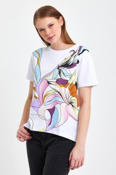 Tshirt  bluzka S  Kwiat pastel